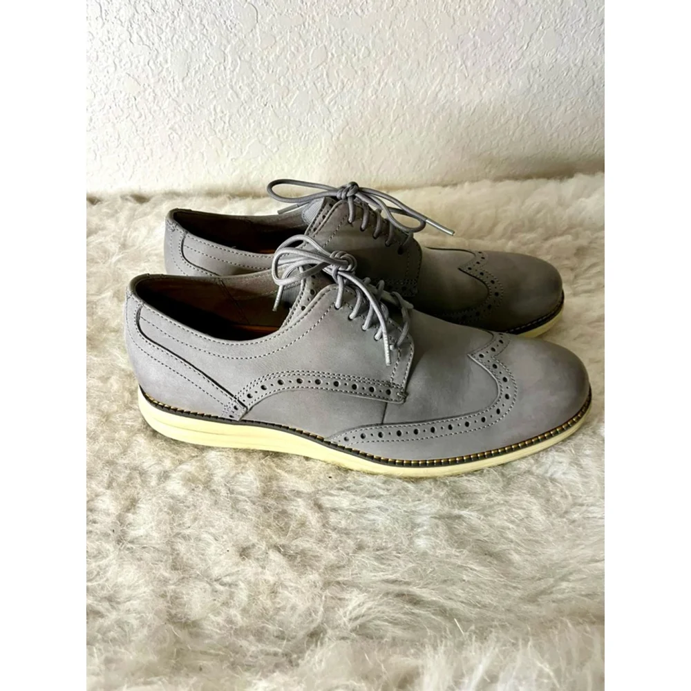 Cole Haan Original Grand Wingtip Oxford shoes, Grey Size 9M